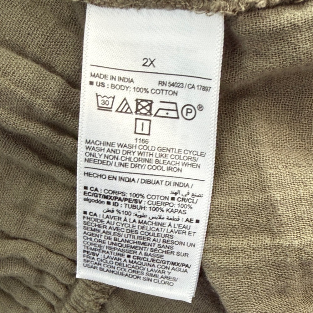 Old Navy Olive Green V-Neck Tiered Mini Dress - Picture 3 of 5